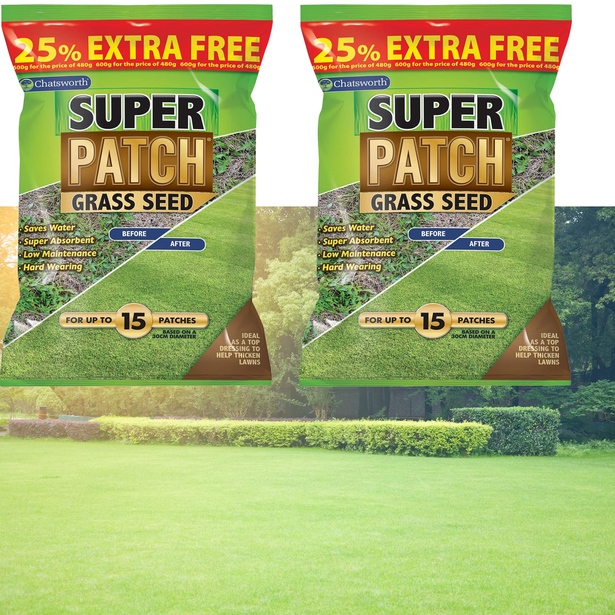 Buy Fast Growing Grass Seed Lawn Feed 600 g Super Patch Up to