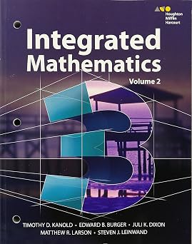 Hmh Integrated Math 3: Interactive Student Edition Volume 2 (Consumable) 2015