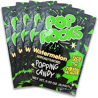 Watermelon POP ROCKS Candy | Includes 4 Individual Packs of Watermelon Flavored Mini Rock Popping Candies