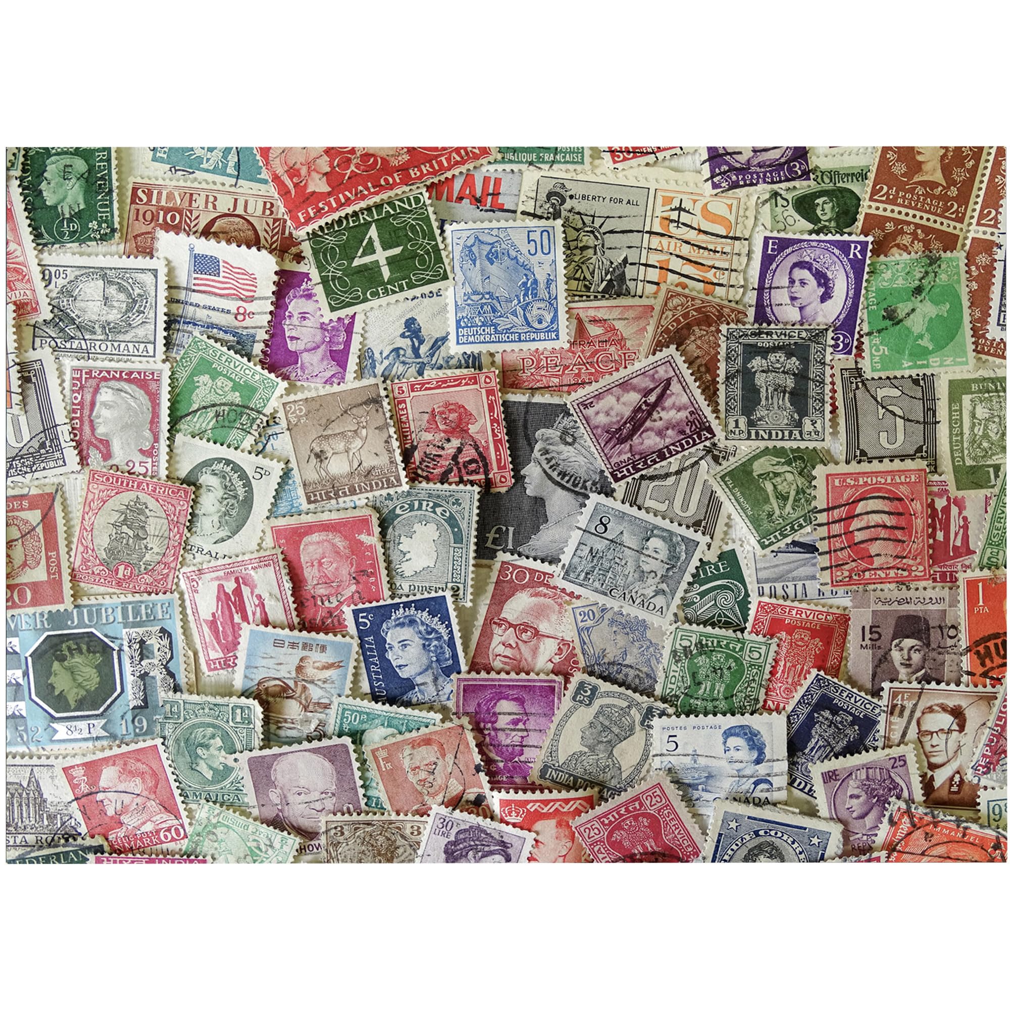 Posh Chalk Decoupage Paper - Stamp Collection - A1-84x60cm - Rice Based - Upcycling & Craft Paper- DIY - Beginner + Professional Crafting - Designer,