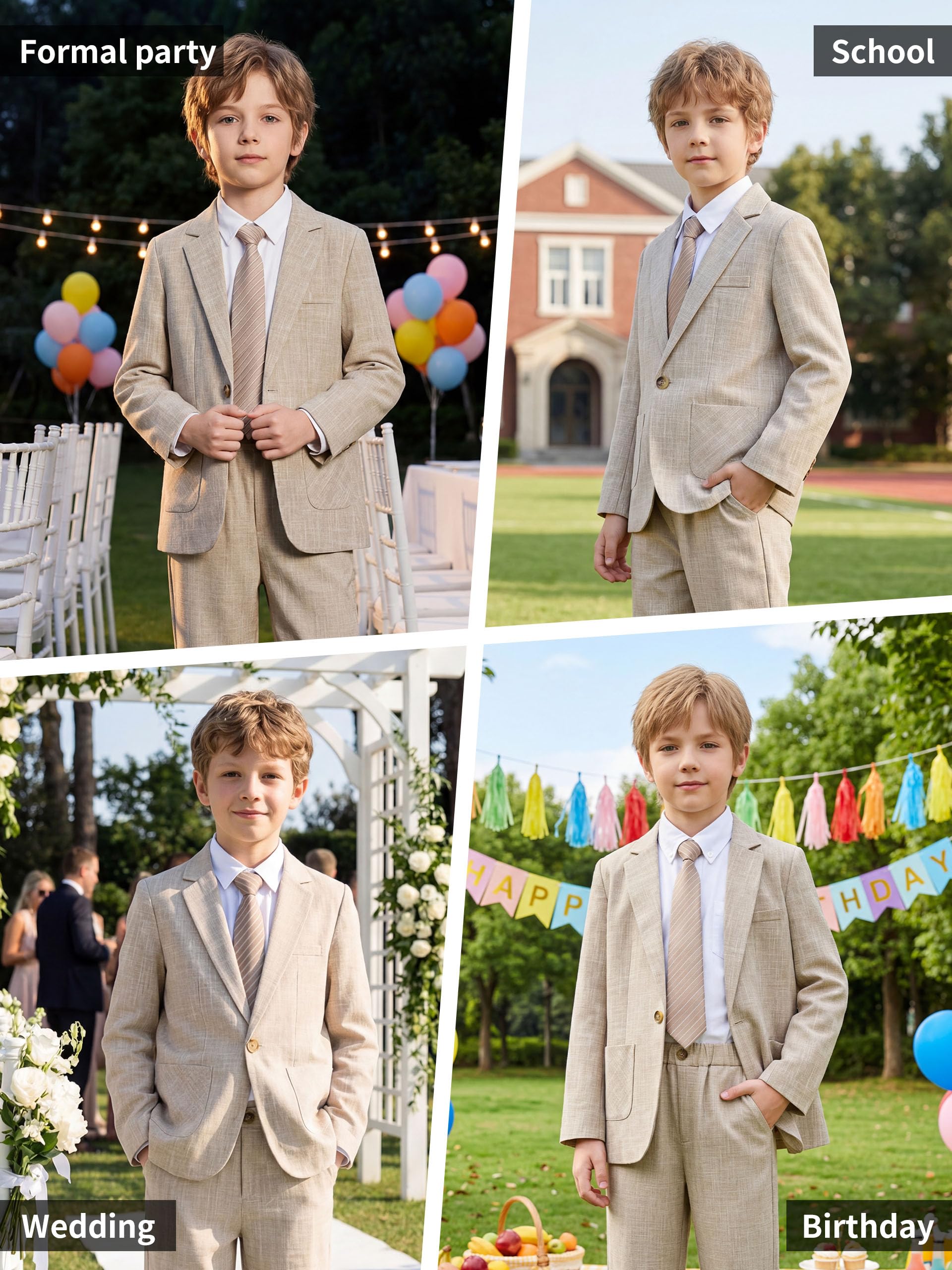 LOLANTA Abito Elegante da Cerimonia per Bambino, Completo Giacca e Pantaloni per Bambino, 3-13 Anni