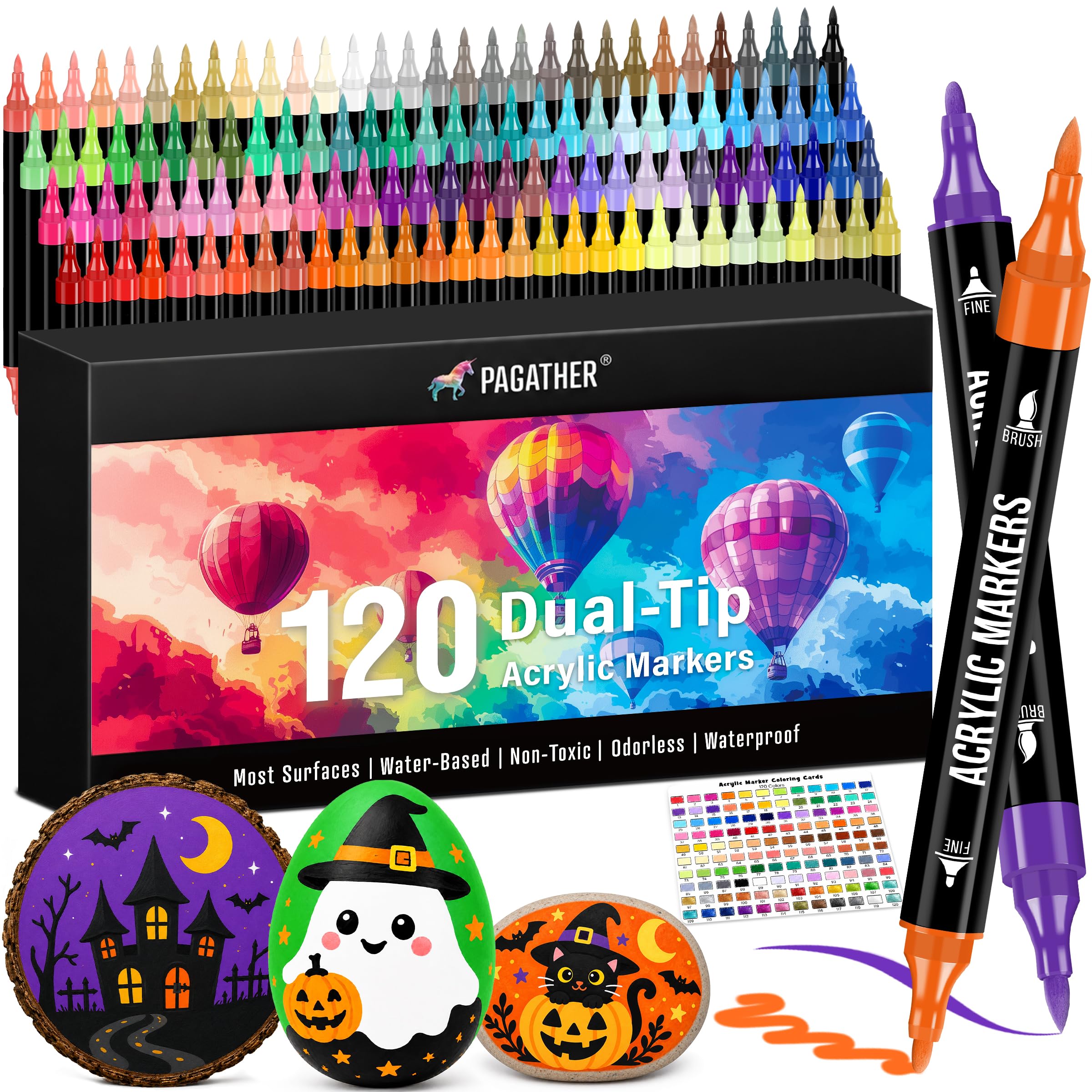 Pagather Acrylic Paint Markers - 72 Colors -11