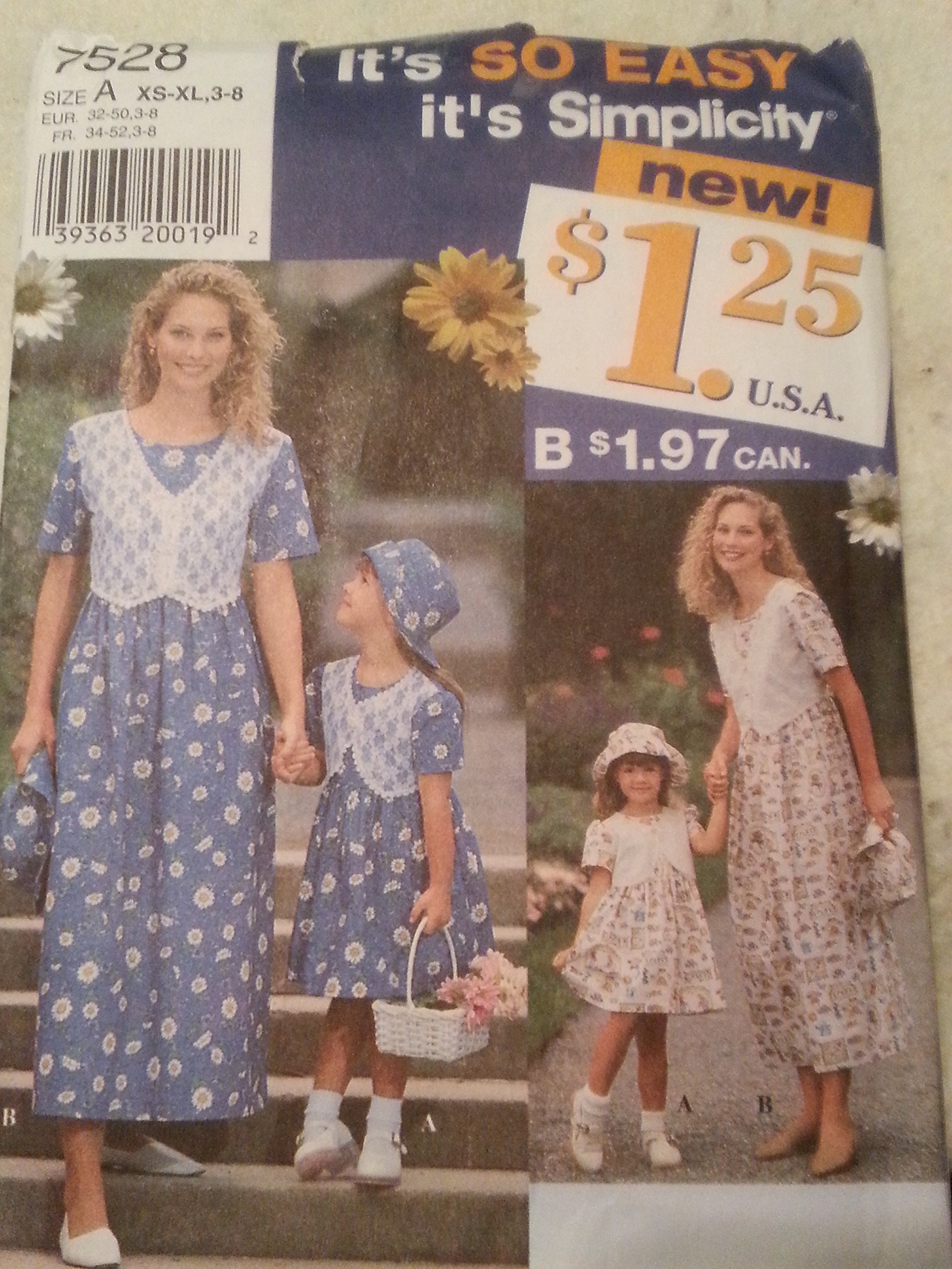 Robe et chapeau Simplicity 7528 pour habiller facilement femme et enfant