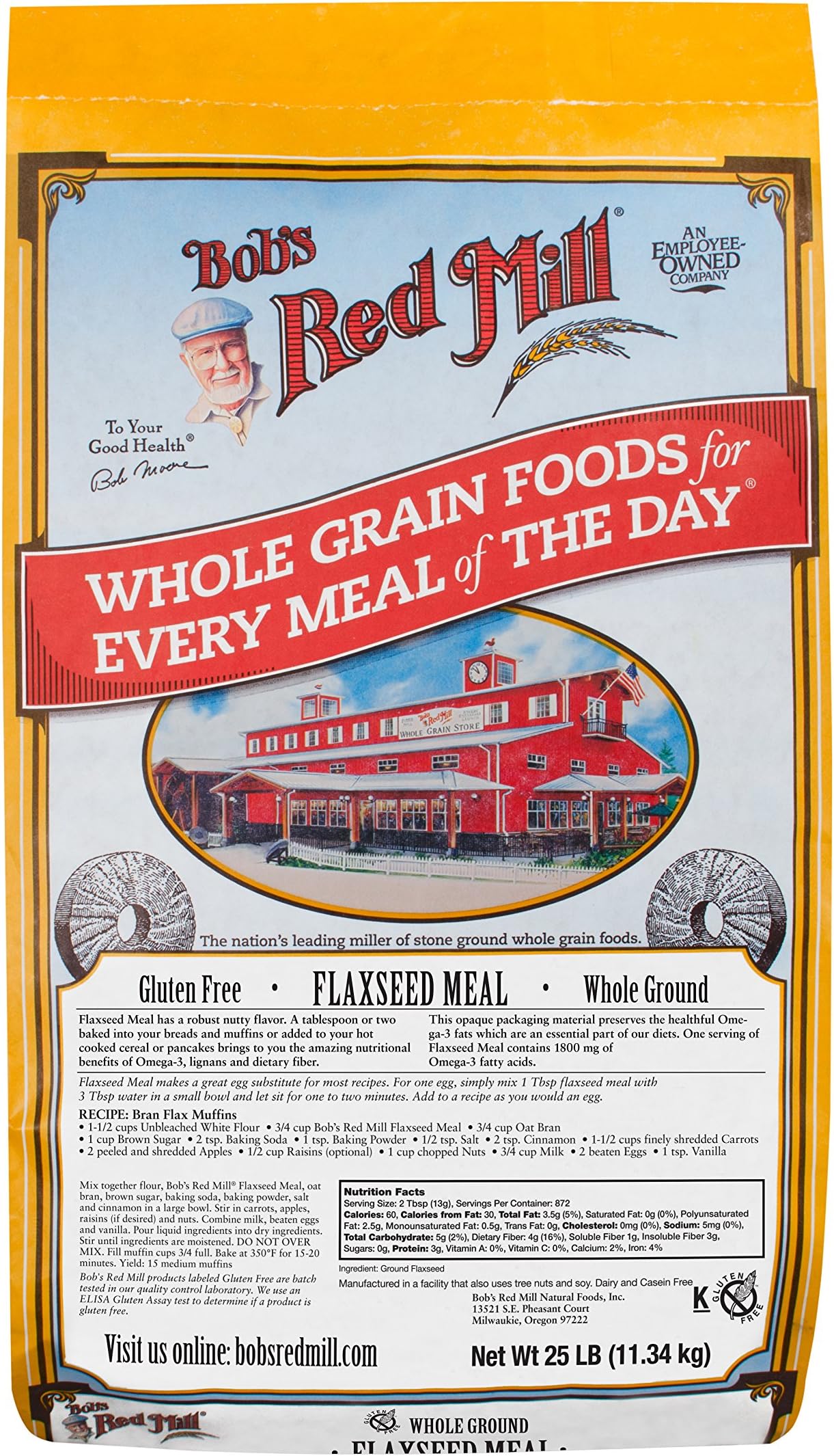 Brown Flaxseed Meal, 25 Pound