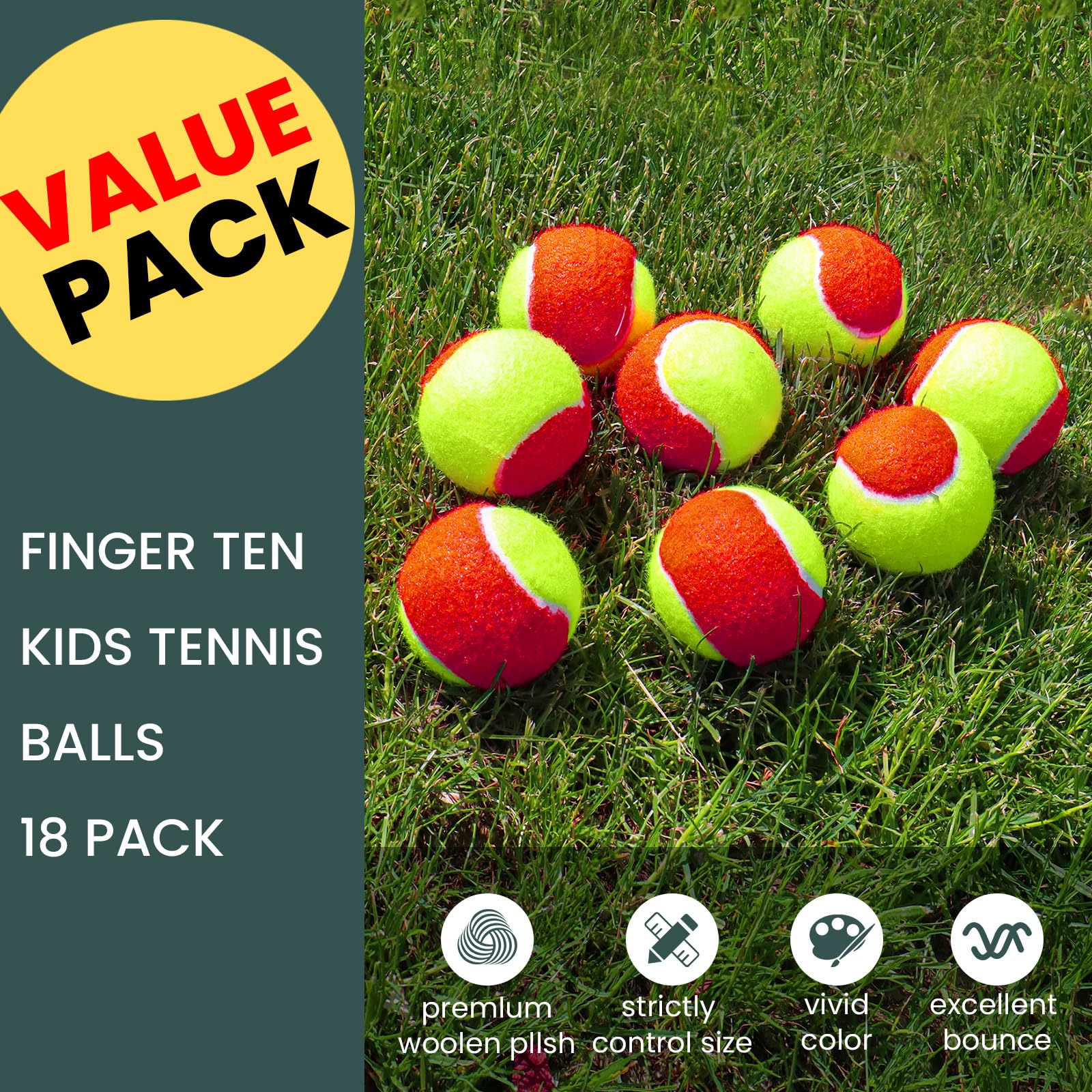 XJBTBA Palline da Tennis, morbide, Elastiche, a Bassa Compressione, Senza Pressione, Strumento per Allenamento in Massa, Colore Arancione, per la Pratica Giovanile all'aperto