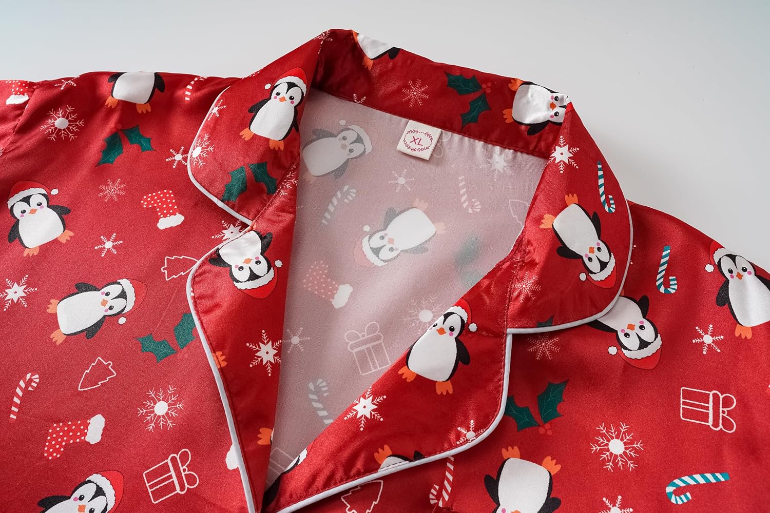 Vozanet Women's Short Sleeve Satin Pajama Sets Silky Ladies Button Down Loungewear Plus Size Nighty Shorts Sets XL to 5XL - Image 4