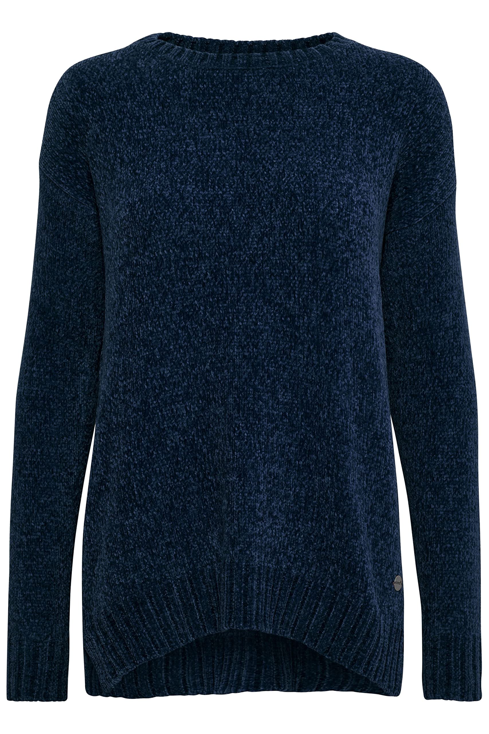 OXMO OXElvina Women's Chunky Knit Jumper, Insignia Blue (194010)., M