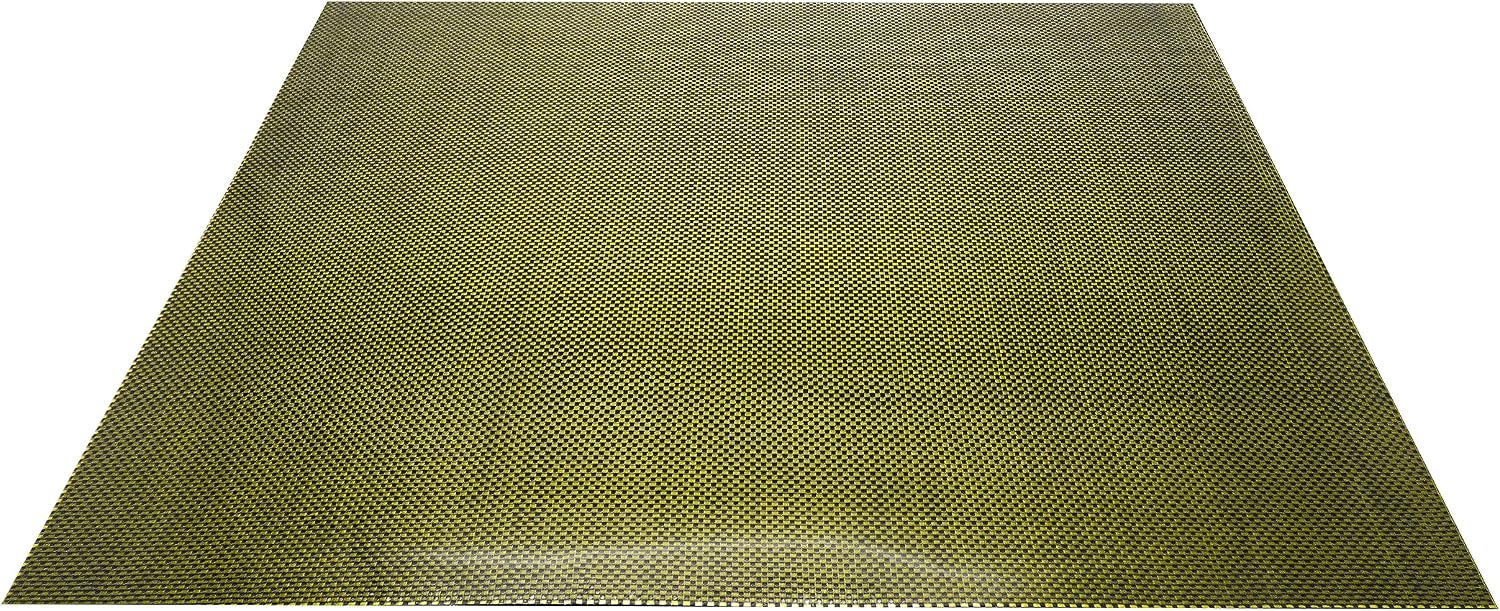 SpeedyFPV 500x400x0.3mm 3k Carbon Fiber/Aramid Combination Veneer Sheet Panel Gloss (Plain Weave)