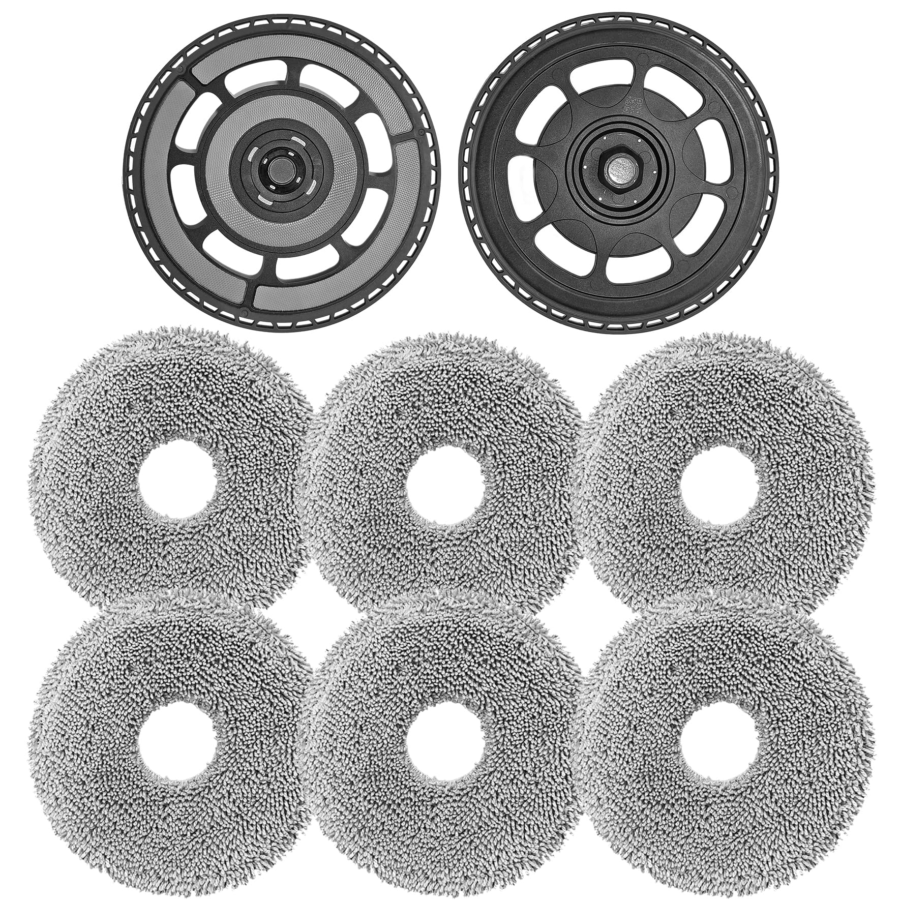 Replacement Accessories Kit Compatible with Roborock Saros 10R, G20s Ultra Robot Vacuum, 2 Mop Holders and 6 mop