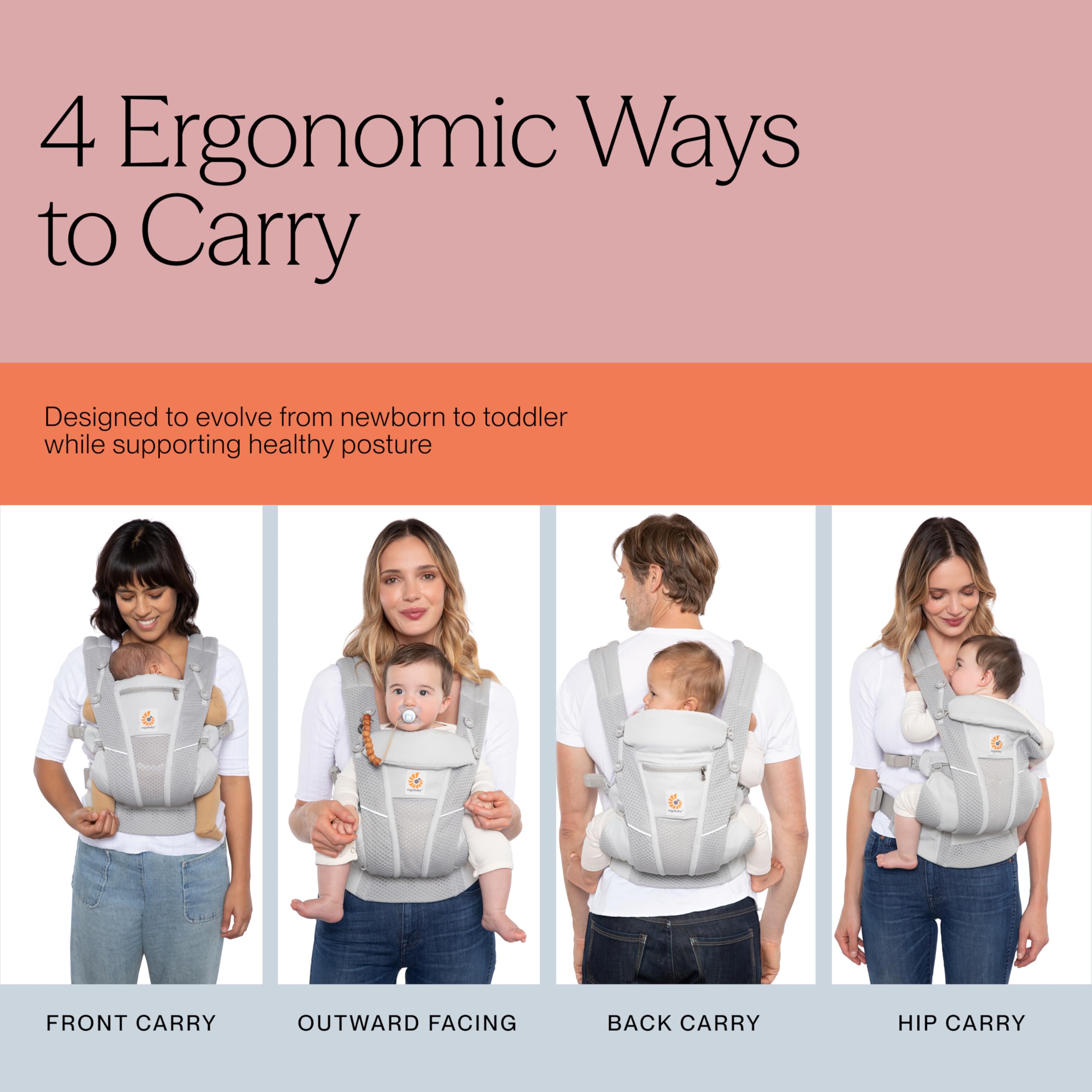 Ergobaby Omni Breeze Baby Carrier, Pearl Grey : Amazon.sg: Baby