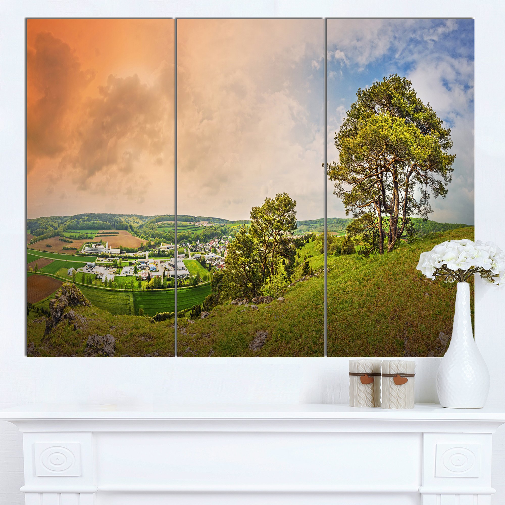 Amazon.com: Designart MT14286-3P Mountains in Germany Panorama