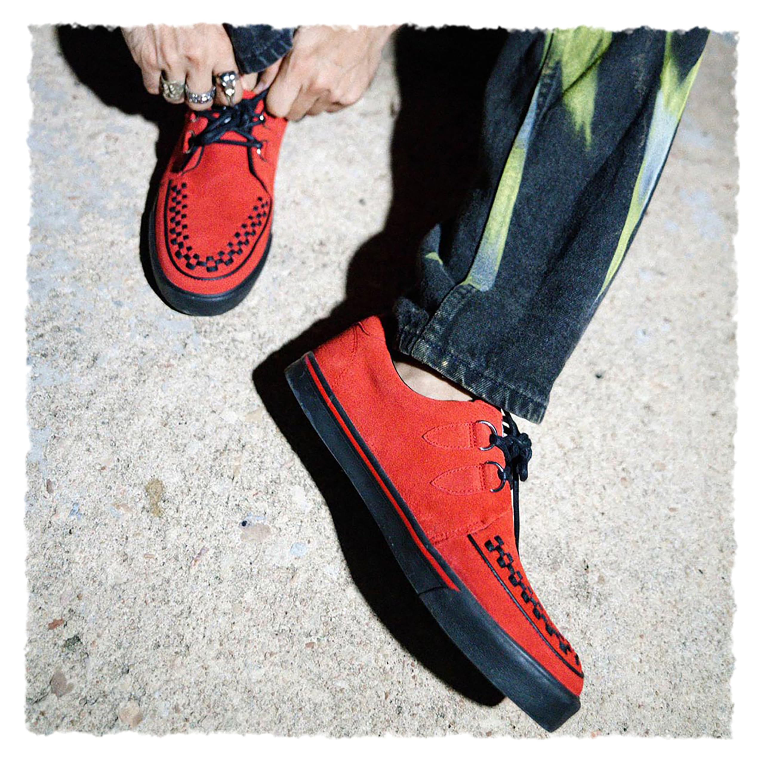 T.U.K. Creeper Sneakers para Hombre y Mujer – Zapatos con Cordones de Piel y Ante con Plantilla de Espuma Viscoelástica – Estilo Punk, Gótico, Rockabilly y Alternativo