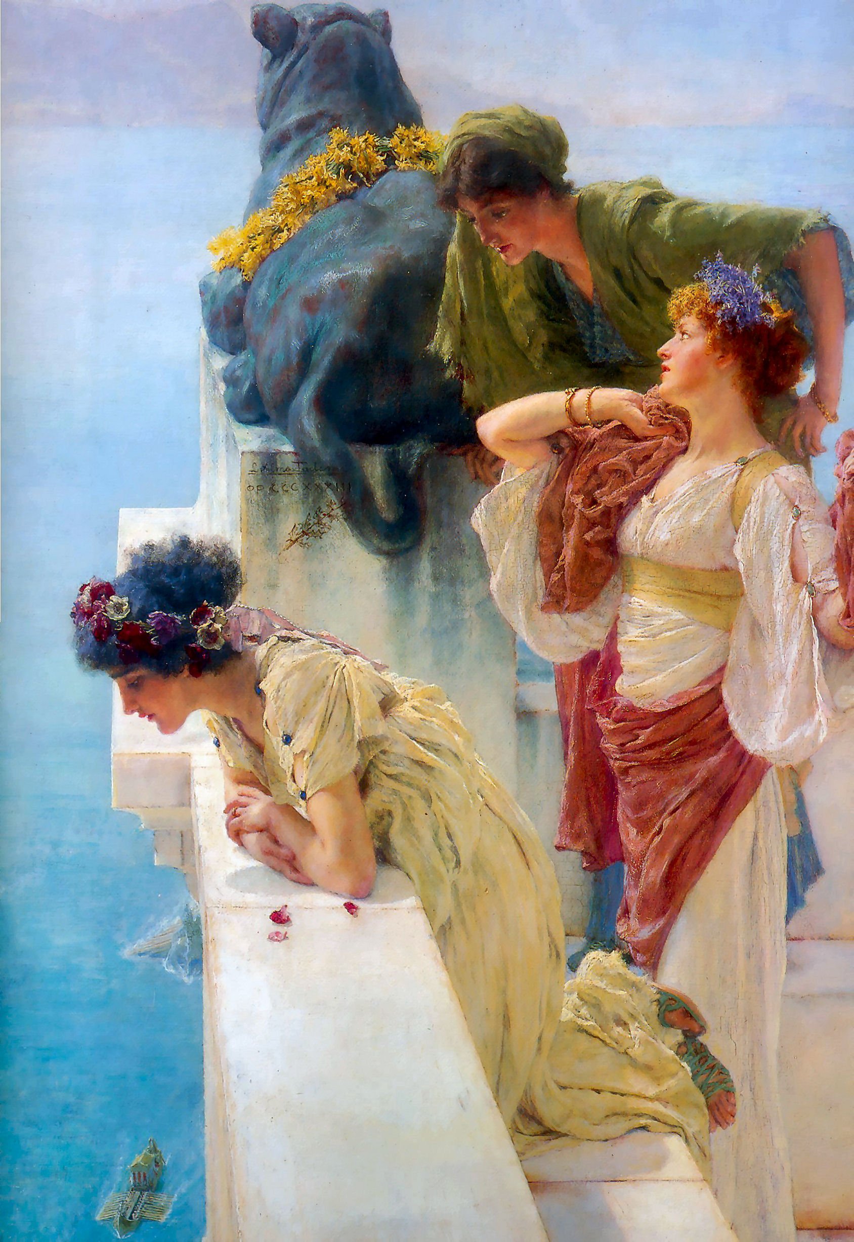 84 A Coign of Vantage 1895 – Sir Lawrence Alma Tadema Art Print