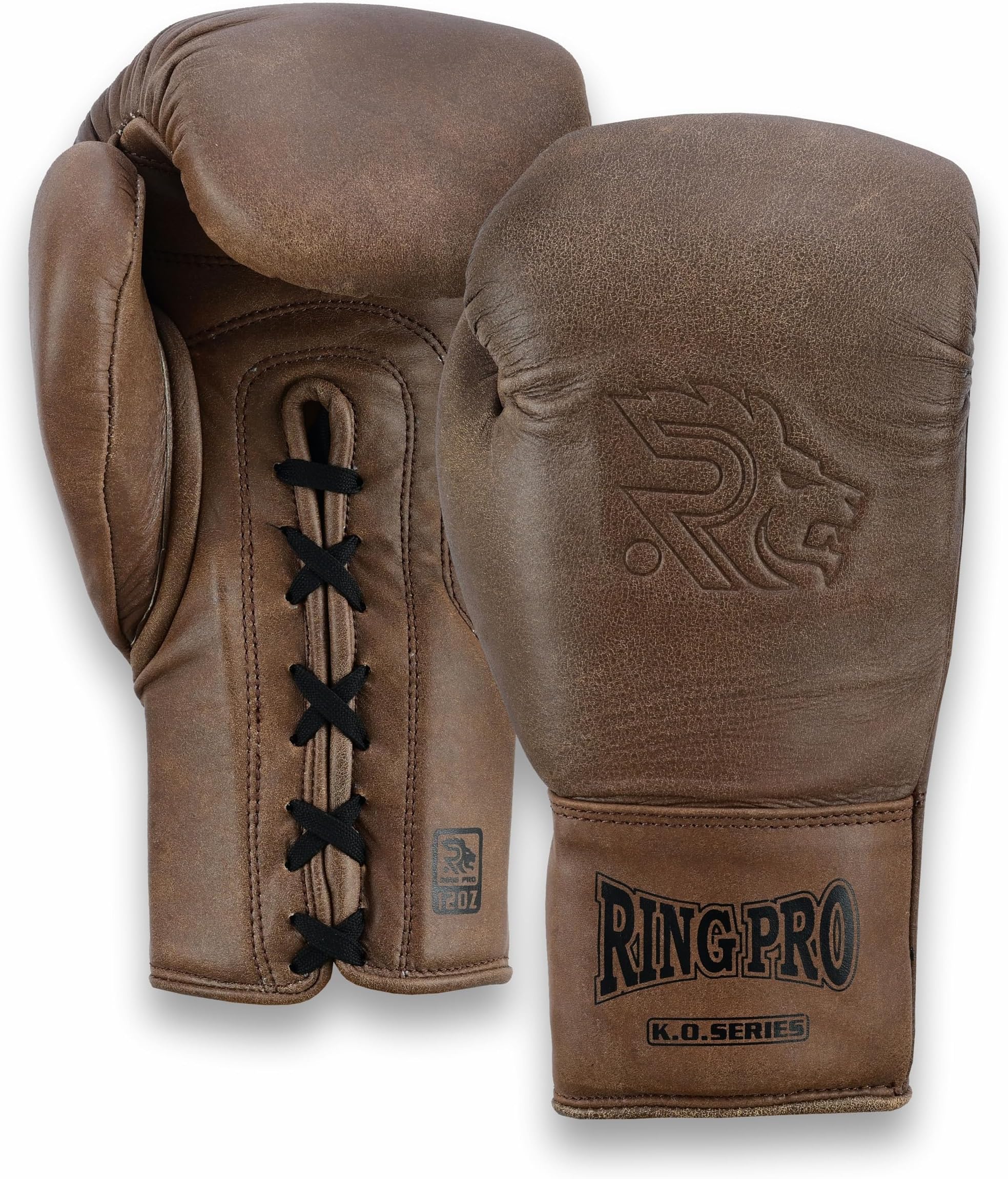 Leather Lace-Up Cracker Boxing Gloves, for Training, Sparring, and Heavy Bag Work, Boxing, MMA, Kickboxing, Muay Thai, for Men and Women