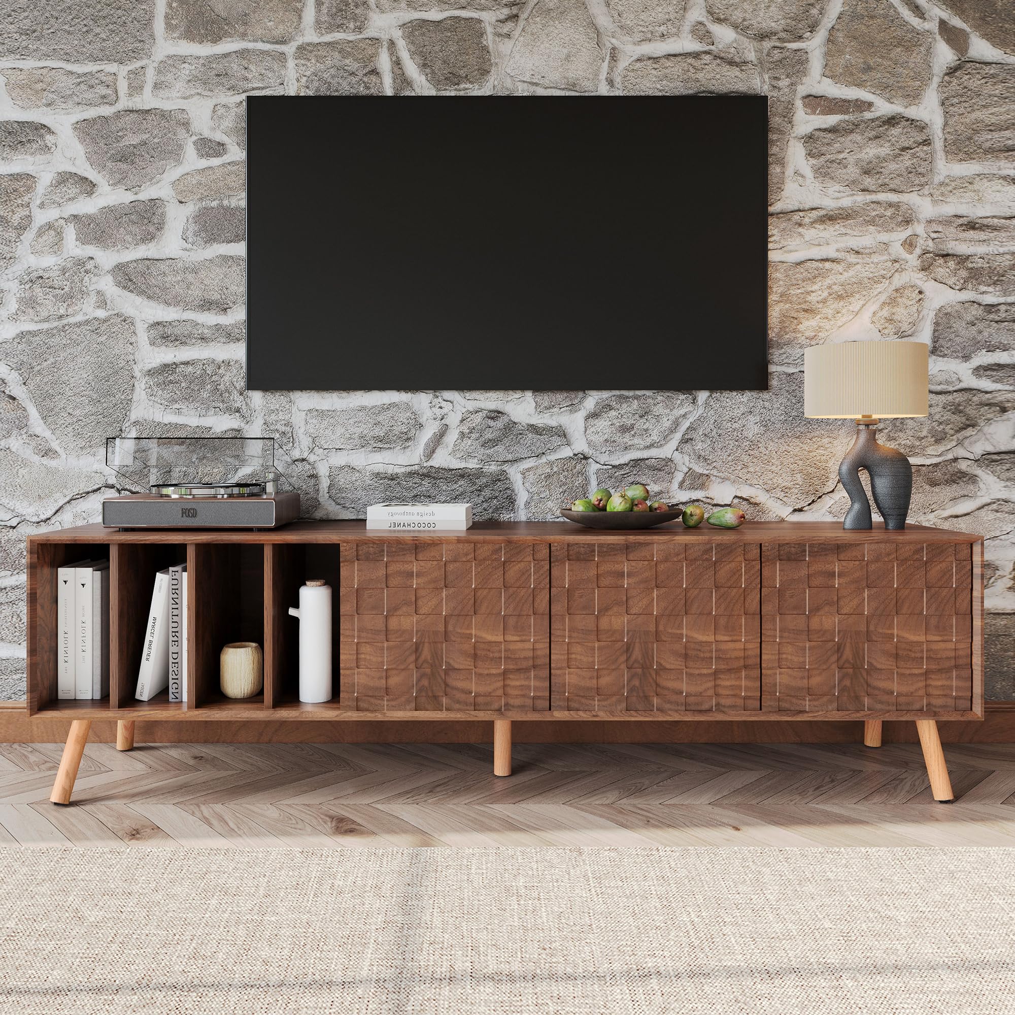 Amazon.com: NCKMYB Mid Century Modern TV Stand for 70 Inch TVs
