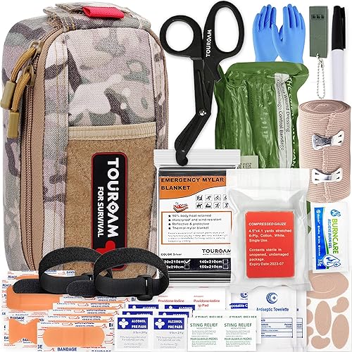 IFAK - Kit de trauma médico, cinturón Molle multiusos, bolsa EDC para emergencias tácticas, kit de supervivencia militar, kit de vestimenta de