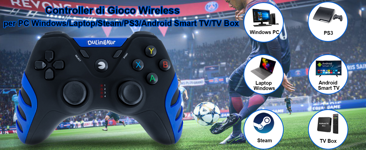 Controller Wireless Per PC E PS3 - Gamepad Con Joystick Hall Effect E Doppia Vibrazione - Foto 9