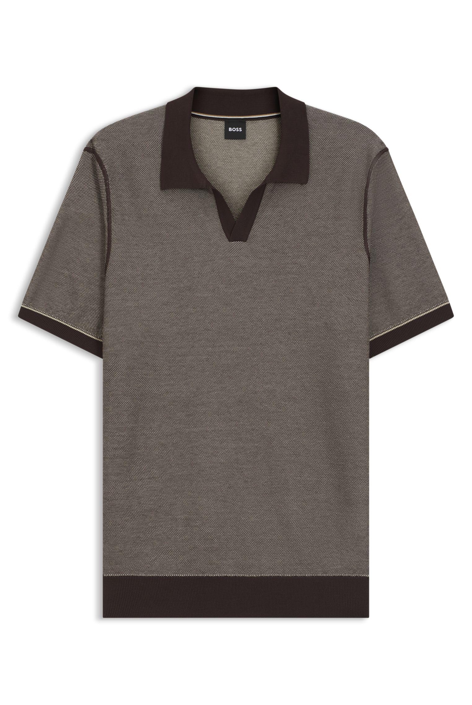 Boss Men's Short Sleeve Polo Shirt - Dark Brown 207 - Large