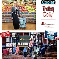 Vista 4 de Bigger Cooler Trolley Dolly - Carrito de compras plegable aislado con bolsa extraíble, con ruedas, bolsa de playa con ruedas, para golf, turquesa