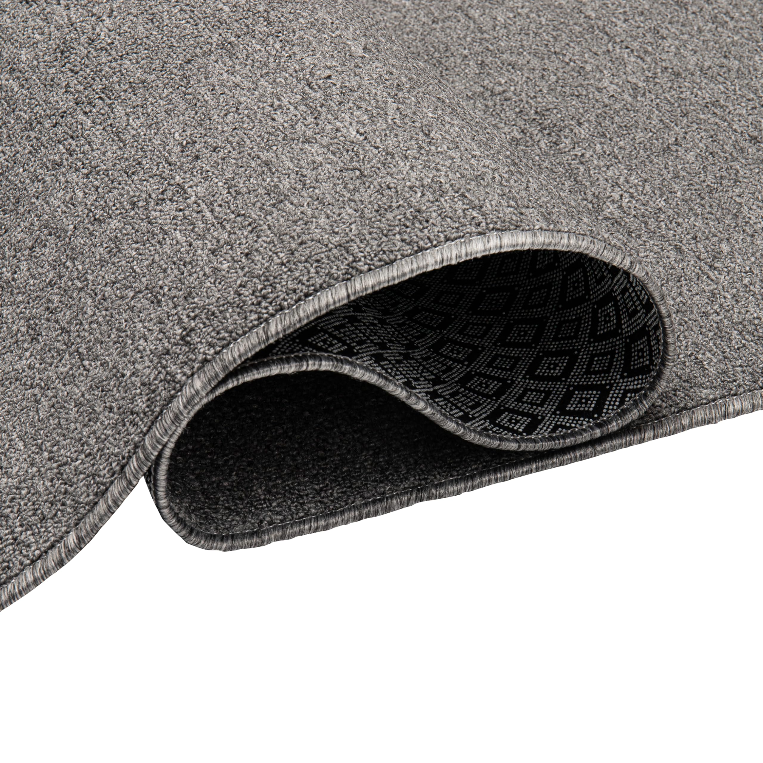 TAPISO Nizza Alfombra Antideslizante Lavable de Pelo Corto Diseño Moderno Gris Melange Alfombra de Salón Cocina Dormitorio Habitación Comedor Oeko-Tex 200 x 300 cm
