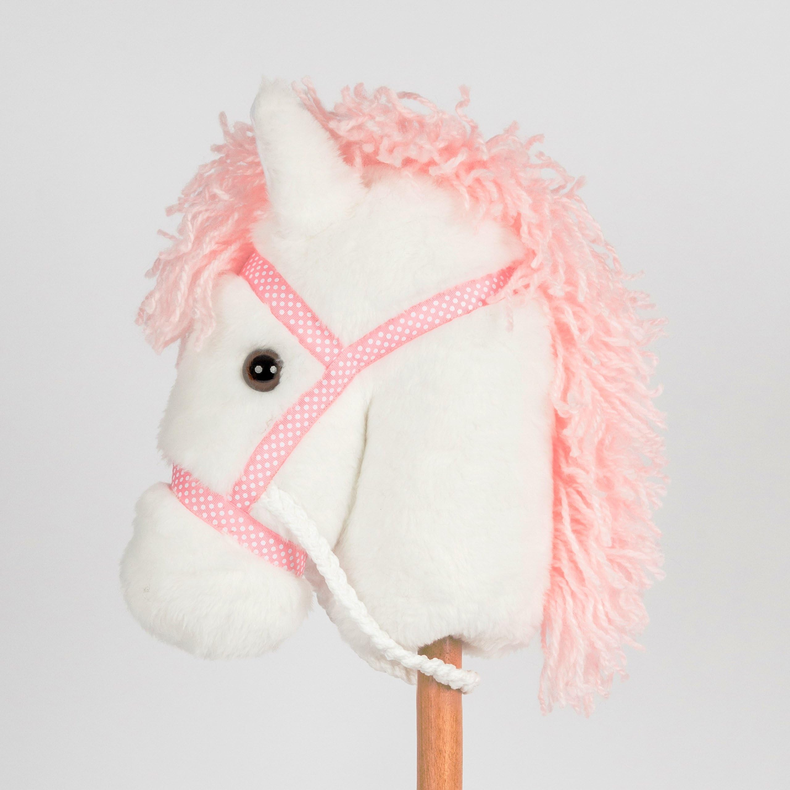 Montana Toy Company - Peggy's Ponies - Pink Carousel Stick Pony - Stick Horse - Hobby Horse