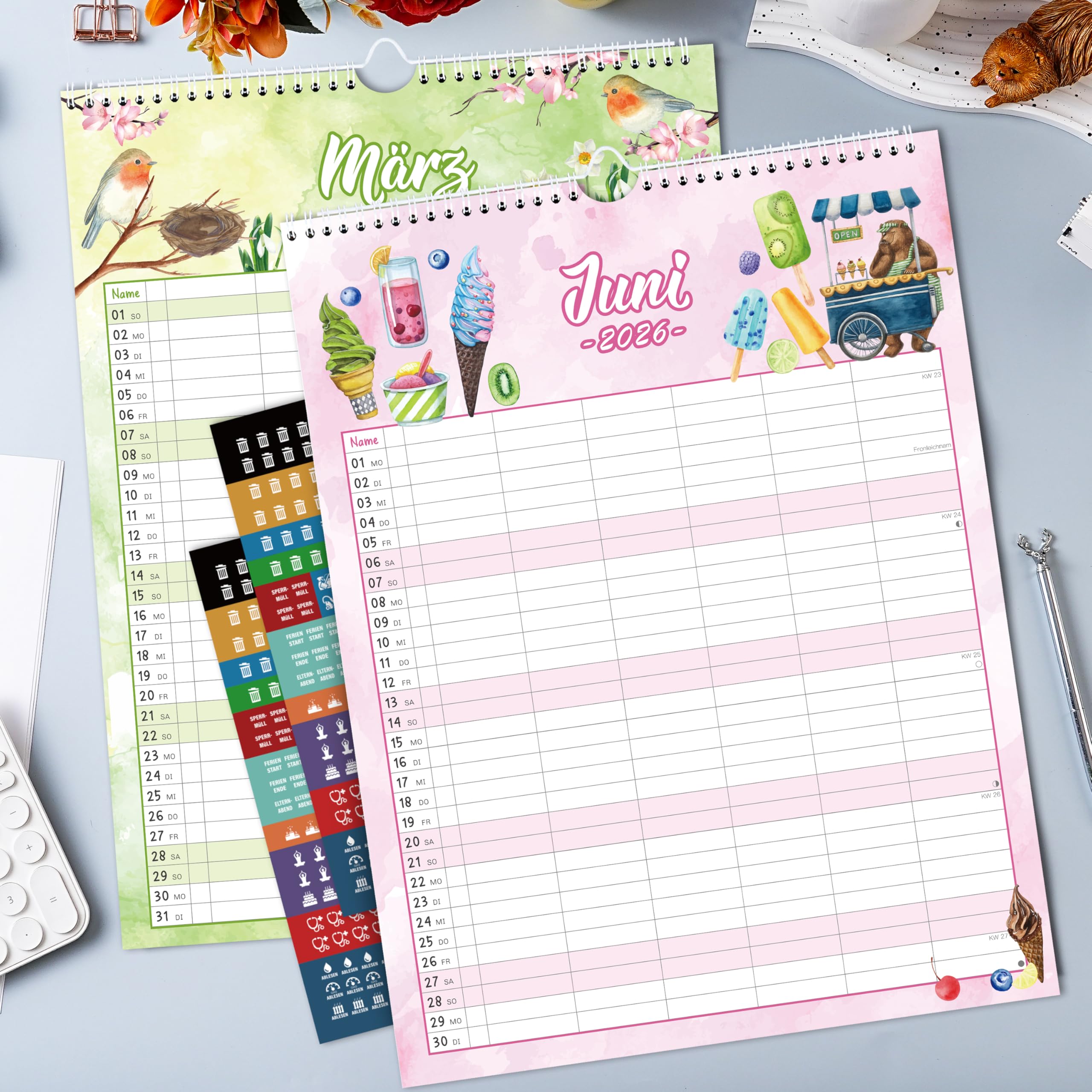 2026 Familiekalender - 2026 Kalender van januari 2026 - december 2026