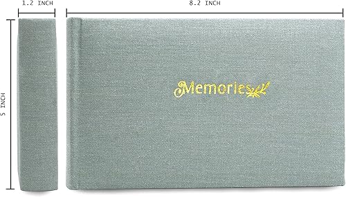Miniatura 2 de Holoary Álbum de fotos pequeño de 4 x 6 pulgadas, tapa dura de lino, capacidad para 50 fotos, encuadernado con libro tradicional de páginas negras,