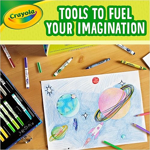 Miniatura 7 de Crayola - Juego Inspiration Art para colorear con estuche tie-dye, 140 piezas, suministros de arte para la escuela, regalo para niñas y niños