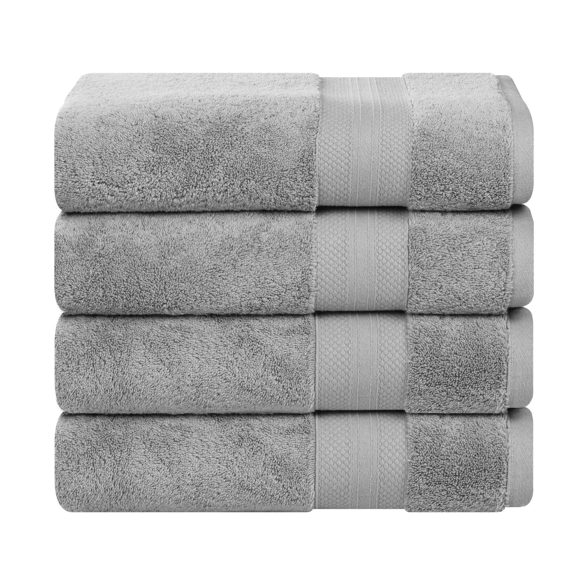 Superior Set di 4 asciugamani da bagno in cotone turco, per doccia, bagno per ospiti, casa, bagno essenziale, ad asciugatura rapida, spessi, morbidi, spessi, pesanti, per spa, hotel, resort
