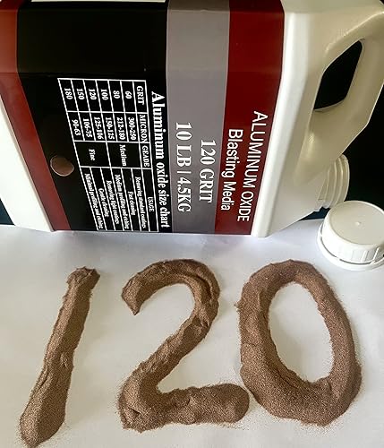 Miniatura 5 de Óxido de aluminio  10 libras  Medios abrasivos de chorro de arena media a fina para gabinetes de voladura o pistolas de granallado. Grano #120