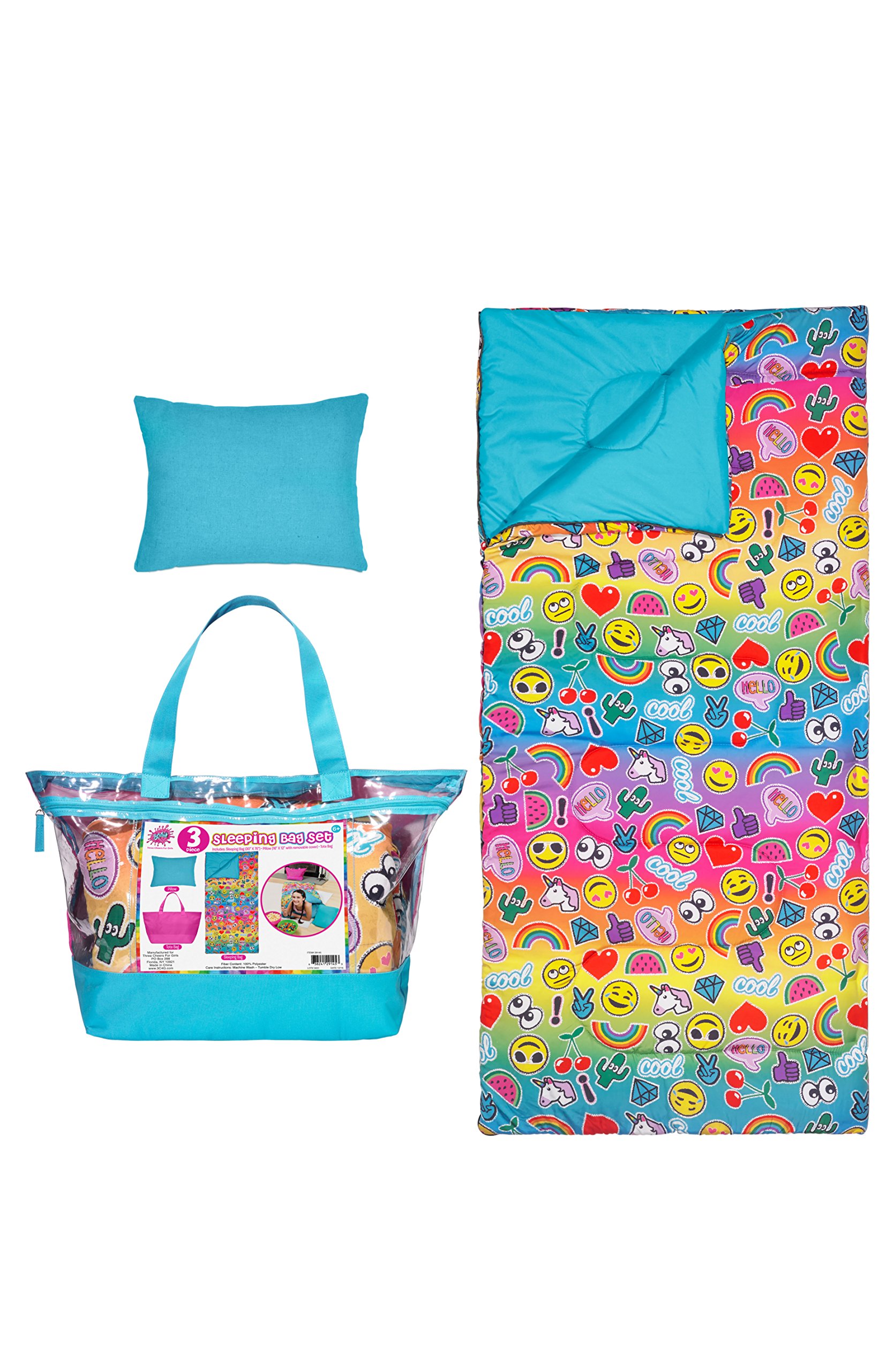 3C4G EmojiPatch 3 Piece Spectacular Sleeping Bag Set