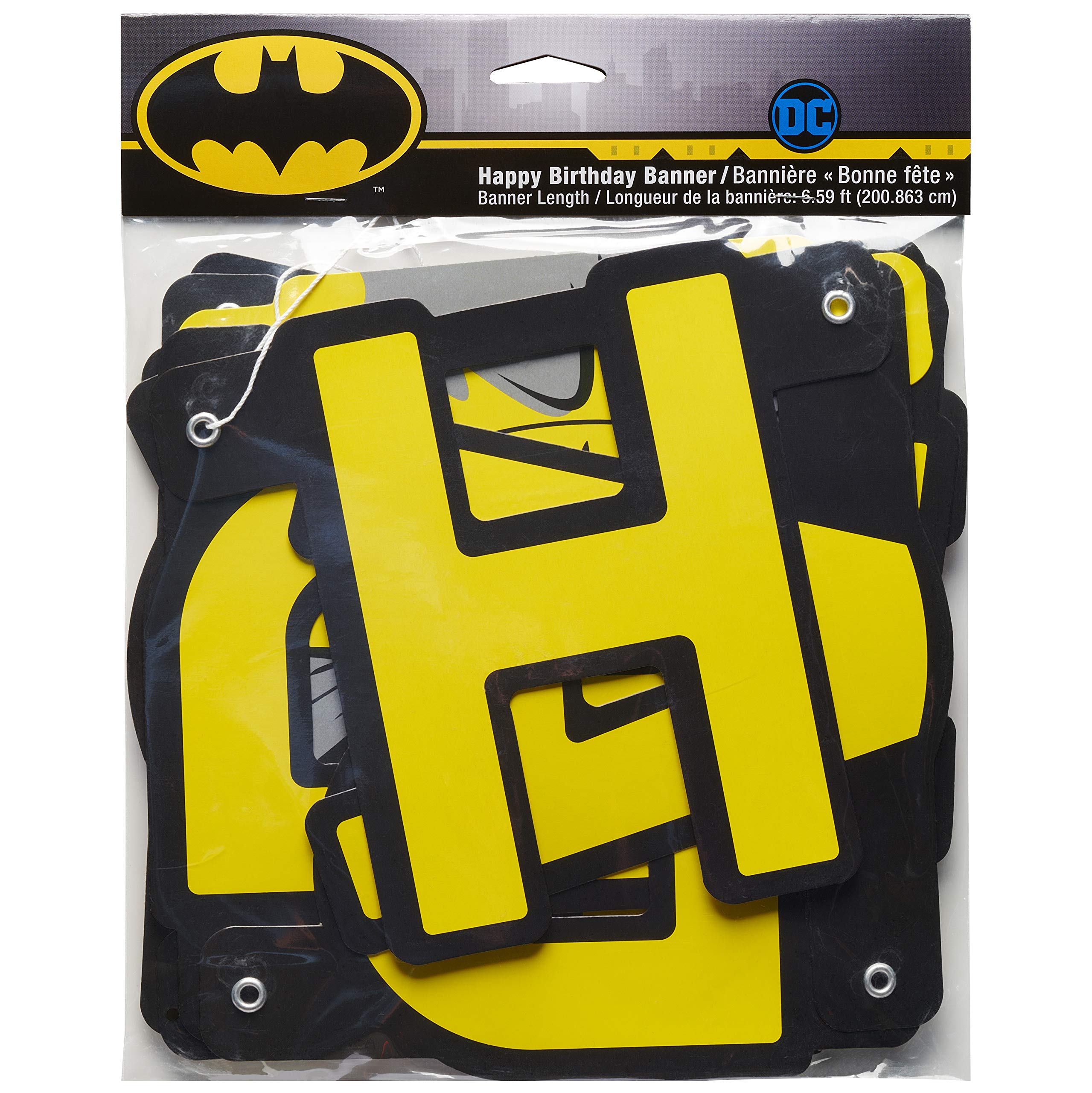 bat Batman ''Pow'' Happy Birthday Banner