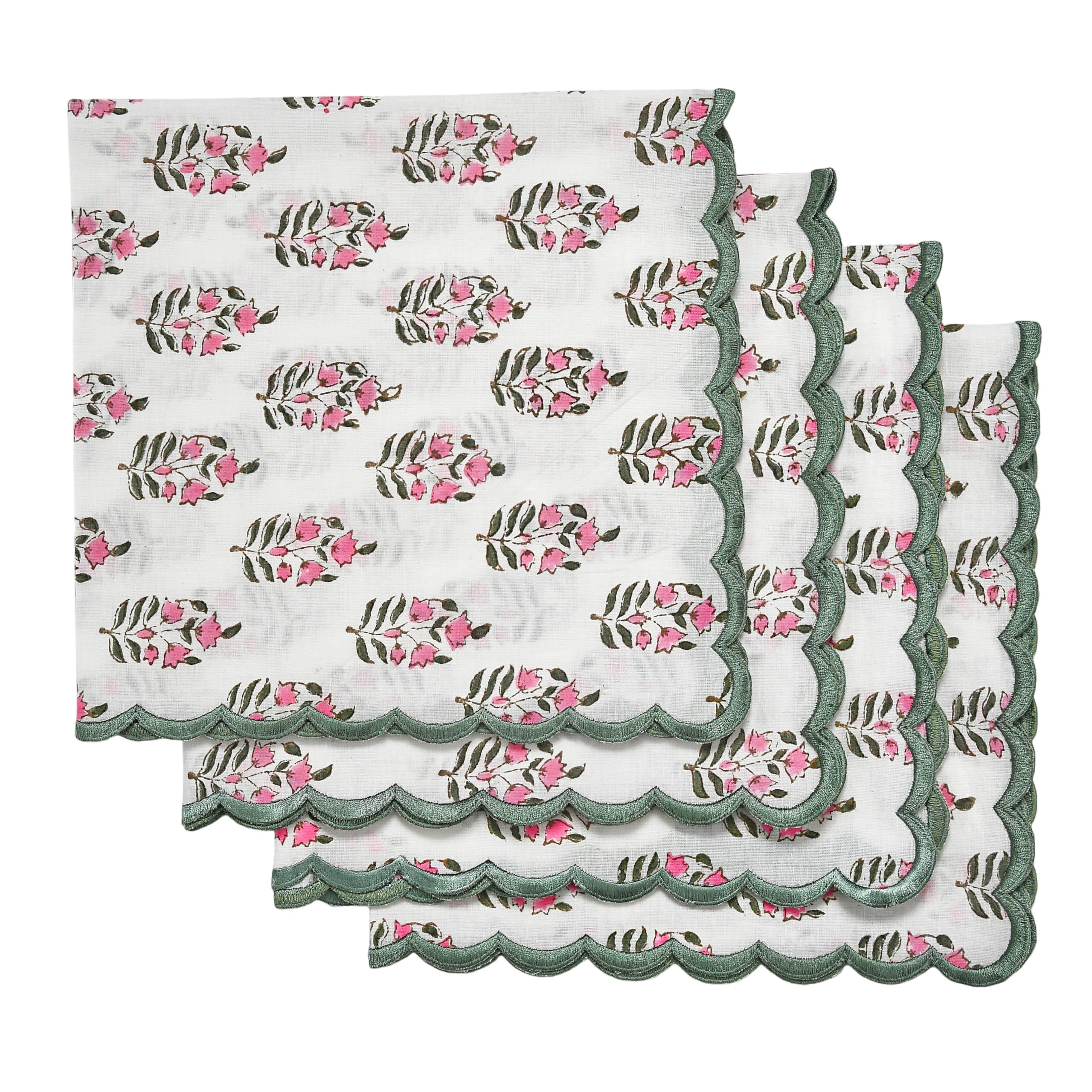 Embroidery Napkins Kitchen Towels Table Decor Table Linen Cotton Napkins Cloth Napkins Set of 4-20"x 20" Block Print Napkins Dinner Napkins Gifts for her Gifts for mom