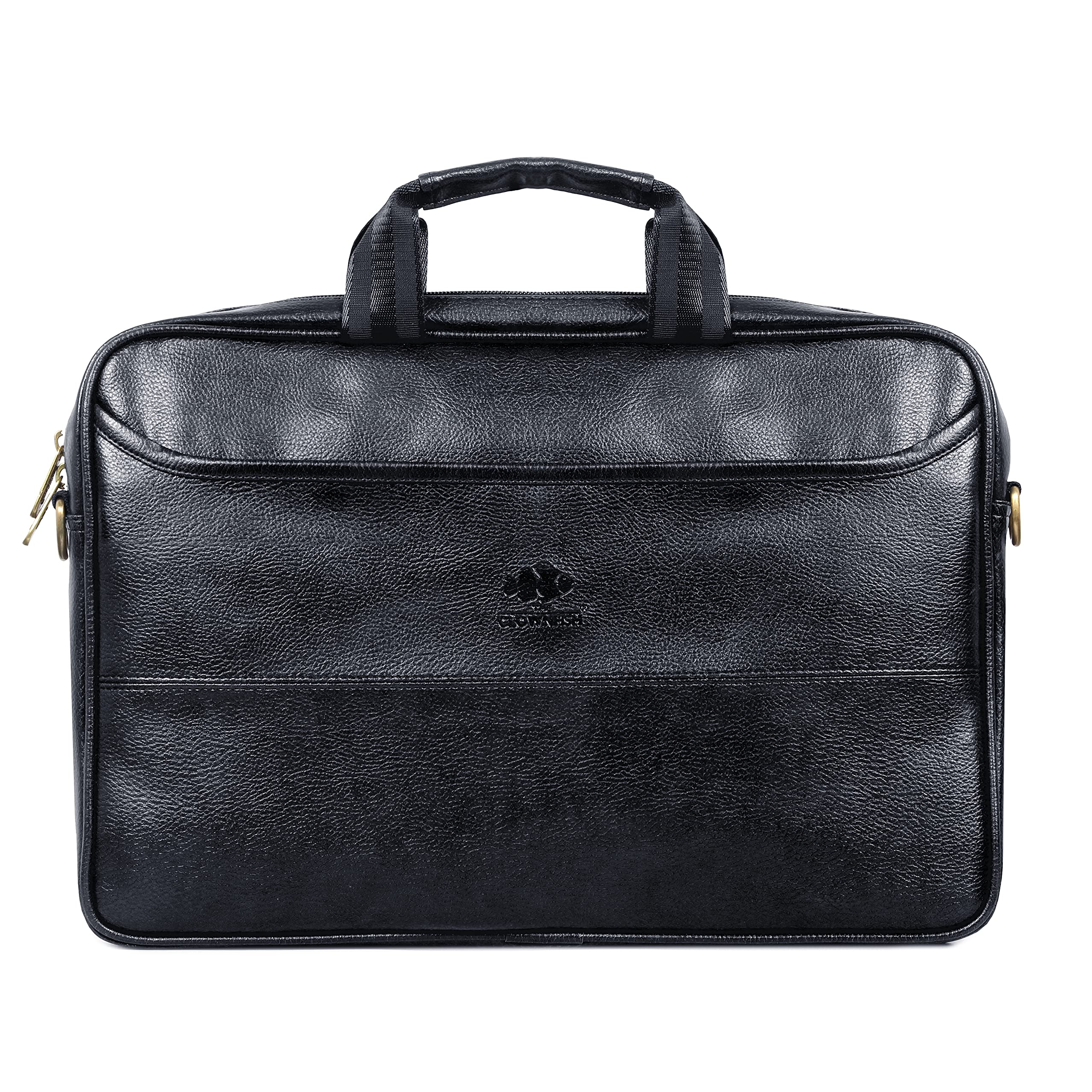 The Clownfish Divine Faux Leather 14 inch Laptop Shoulder Messenger Sling Office Bag Laptop Briefcase Used as Shoulder and Handbag for Men and Women (Black) (B08Y6ZNG7D) Amazon Price History, Amazon Price Tracker