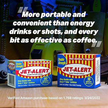 Jet-Alert 200 Mg Each Caffeine Tabs 90 Count