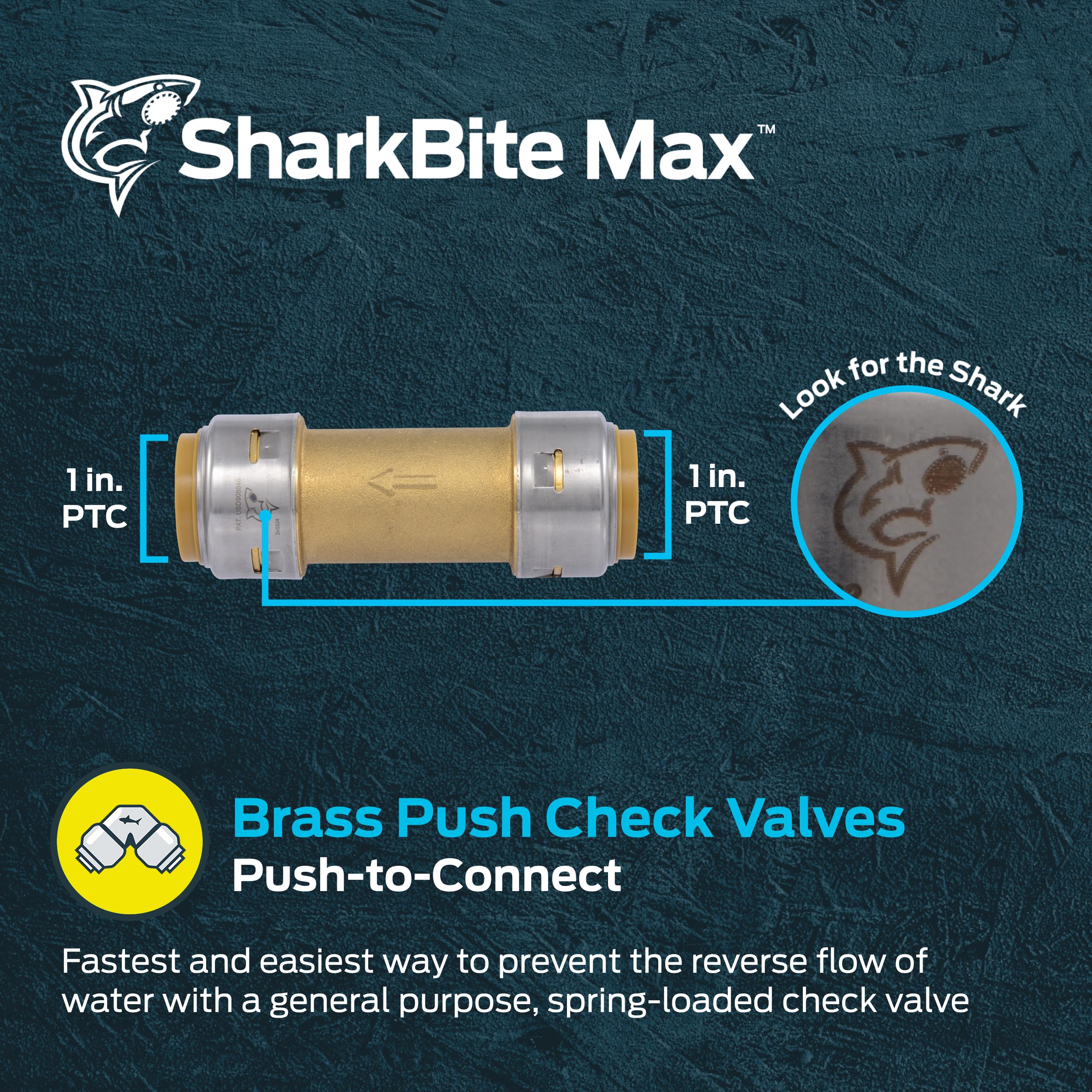 SharkBite Max 3/4 in. Push-to-Connect x FIP Brass 90-Degree Elbow Fitting UR314A