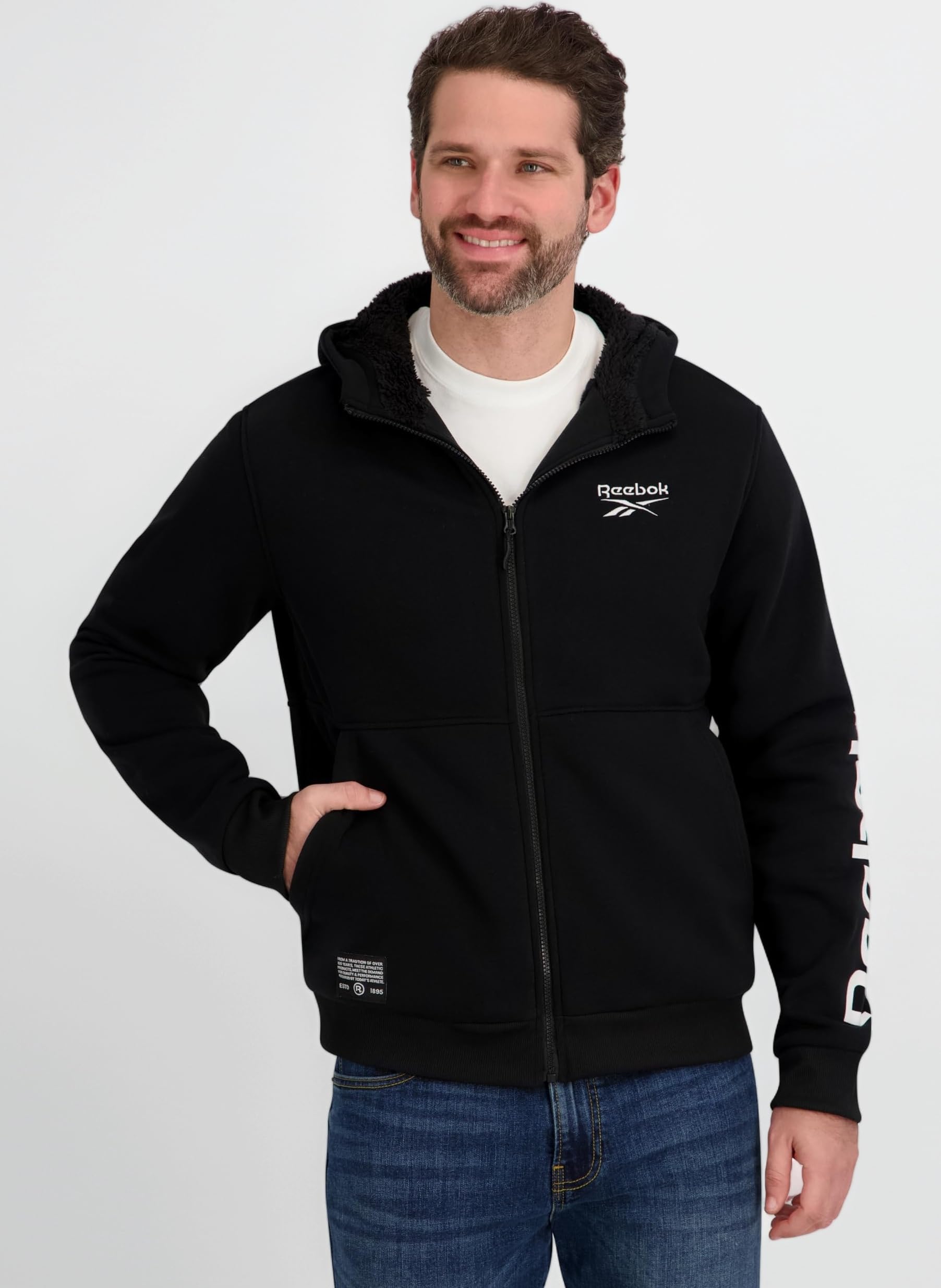 Men's Zip-up Lined Logo Hoodie Jacket (pack of 1)