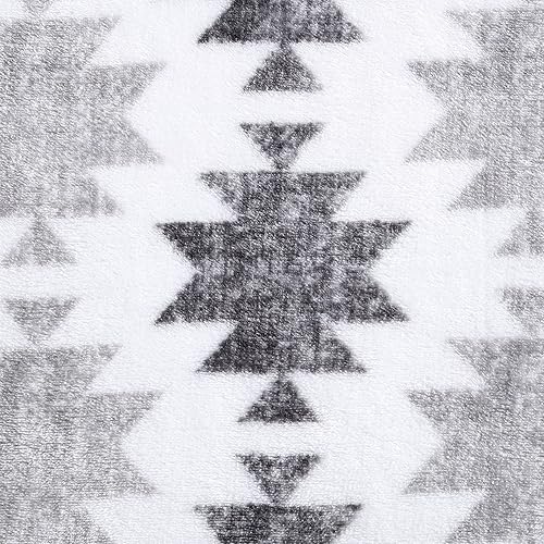 Miniatura 3 de Wrangler - Manta de sherpa súper suave, manta inspirada en Yellowstone para sofá o cama (Canyon Ikat gris, 50 x 60 pulgadas)