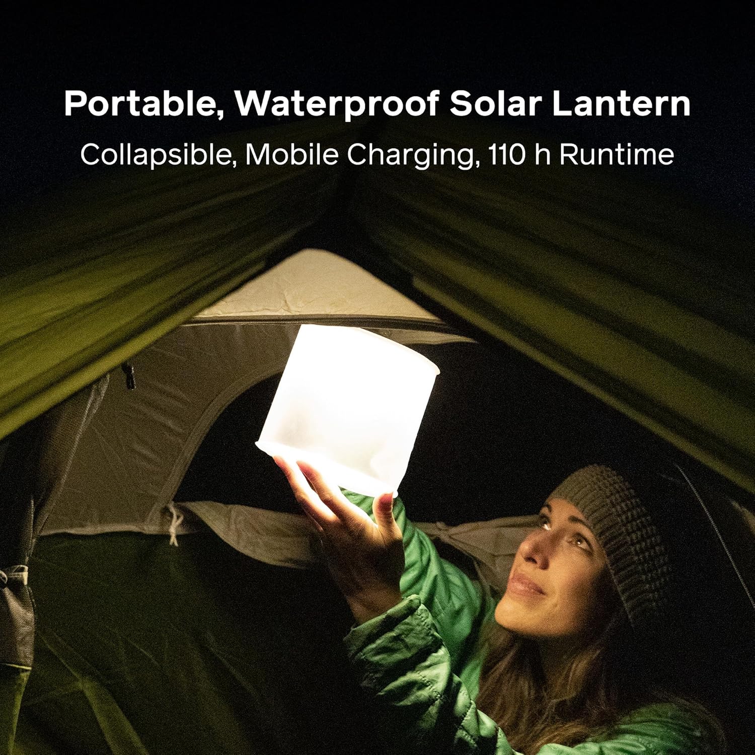 BioLite Luci Charge Inflatable Rechargeable Solar Camping Lantern, Charge 360