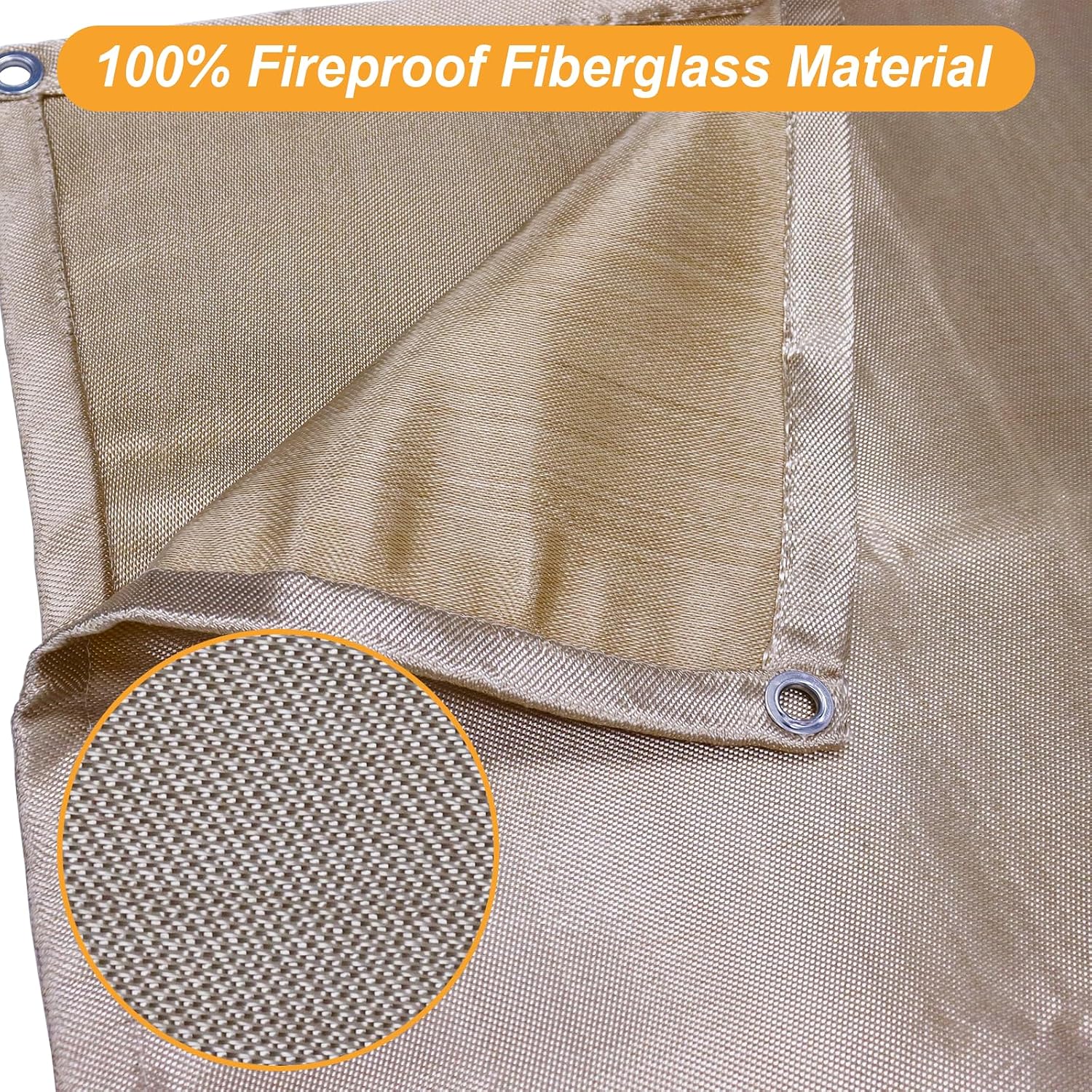 4x6 ft Welding Blanket - Heavy Duty Fireproof Heat Resistant Fiberglass Mat (1022°F), 2-Pack for Welding Safety, Smoker, Grilling, Camping & Home Protection, Heat Shield Fireproof Mat