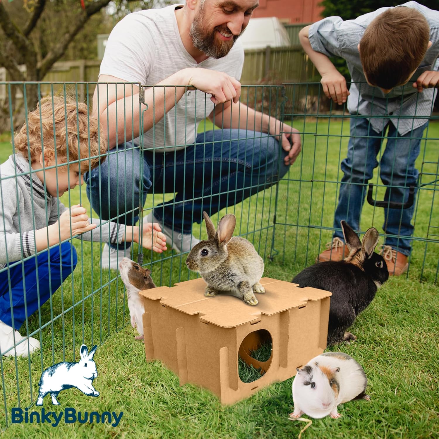 BINKYBUNNY Mini Haven - Rabbit Hideouts & Play Structure for Indoor Bunnies & Chinchillas