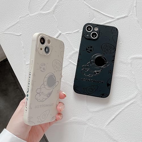 Miniatura 5 de Yonds Queen Funda bonita para iPhone 11, diseño de astronauta de dibujos animados, cohete, luna, espacio, elegante, suave, a prueba de golpes,