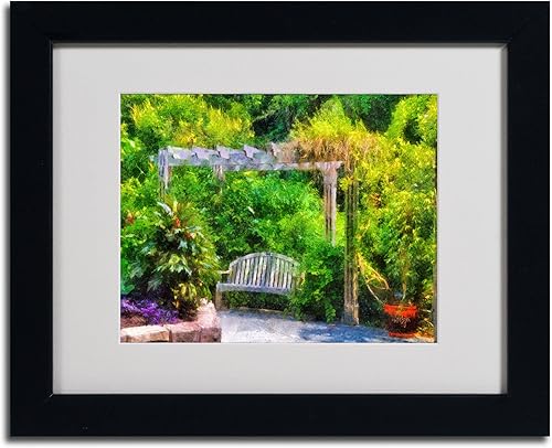 Miniatura 2 de Trademark Fine Art Restful Retreat - Arte enmarcado mate de Lois Bryan con marco negro, 11 x 14 pulgadas