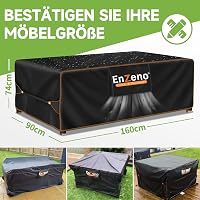 Husă de protecție pentru mobilier de grădină Enzeno, prelată impermeabilă din material Oxford pentru iarnă, 160 x 90 x 74 cm 6