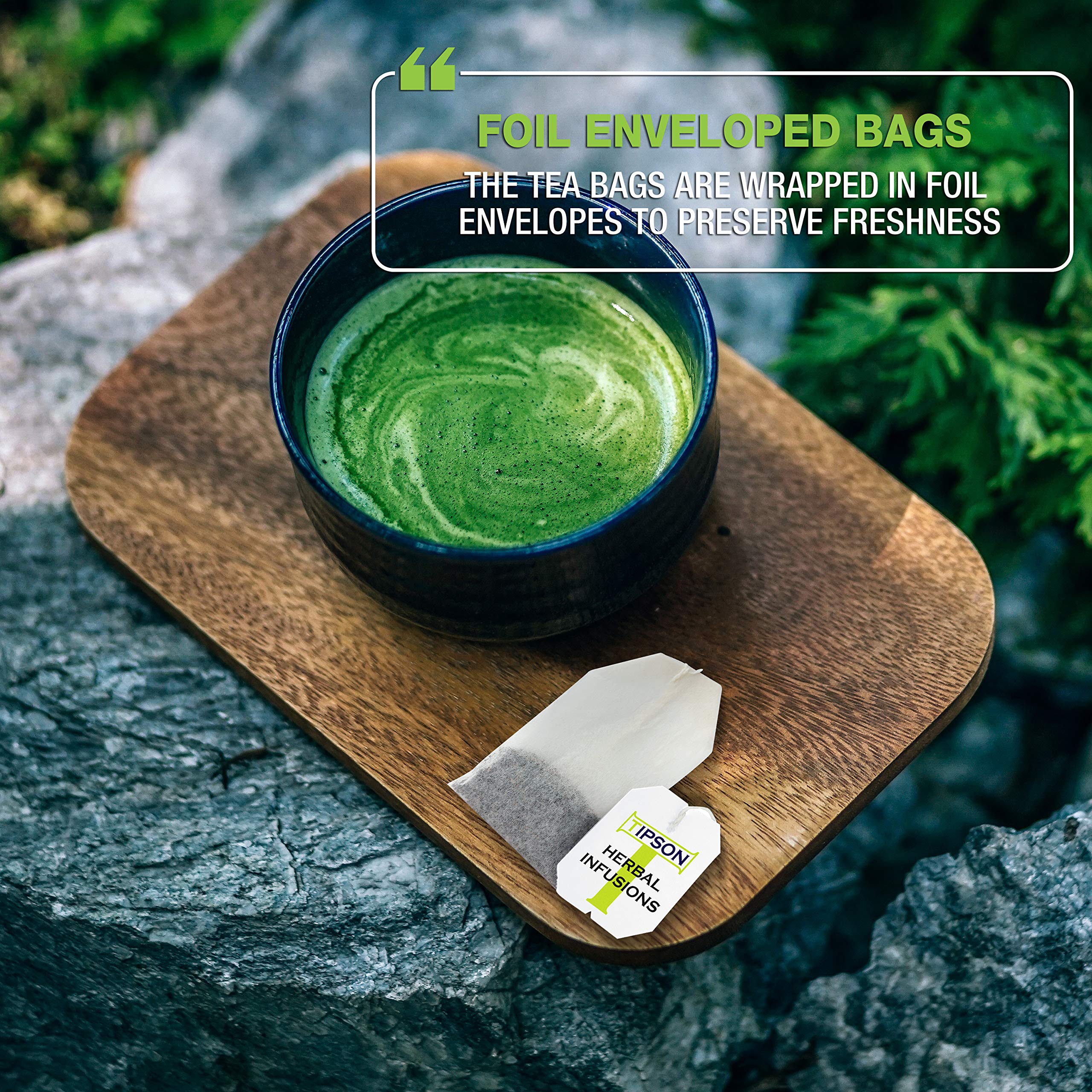 Tipson Organic Matcha Variety Sampler - 6 Flavors 60 Tea Bags Herbal Tea Infusions - USDA Organic Non — view 5