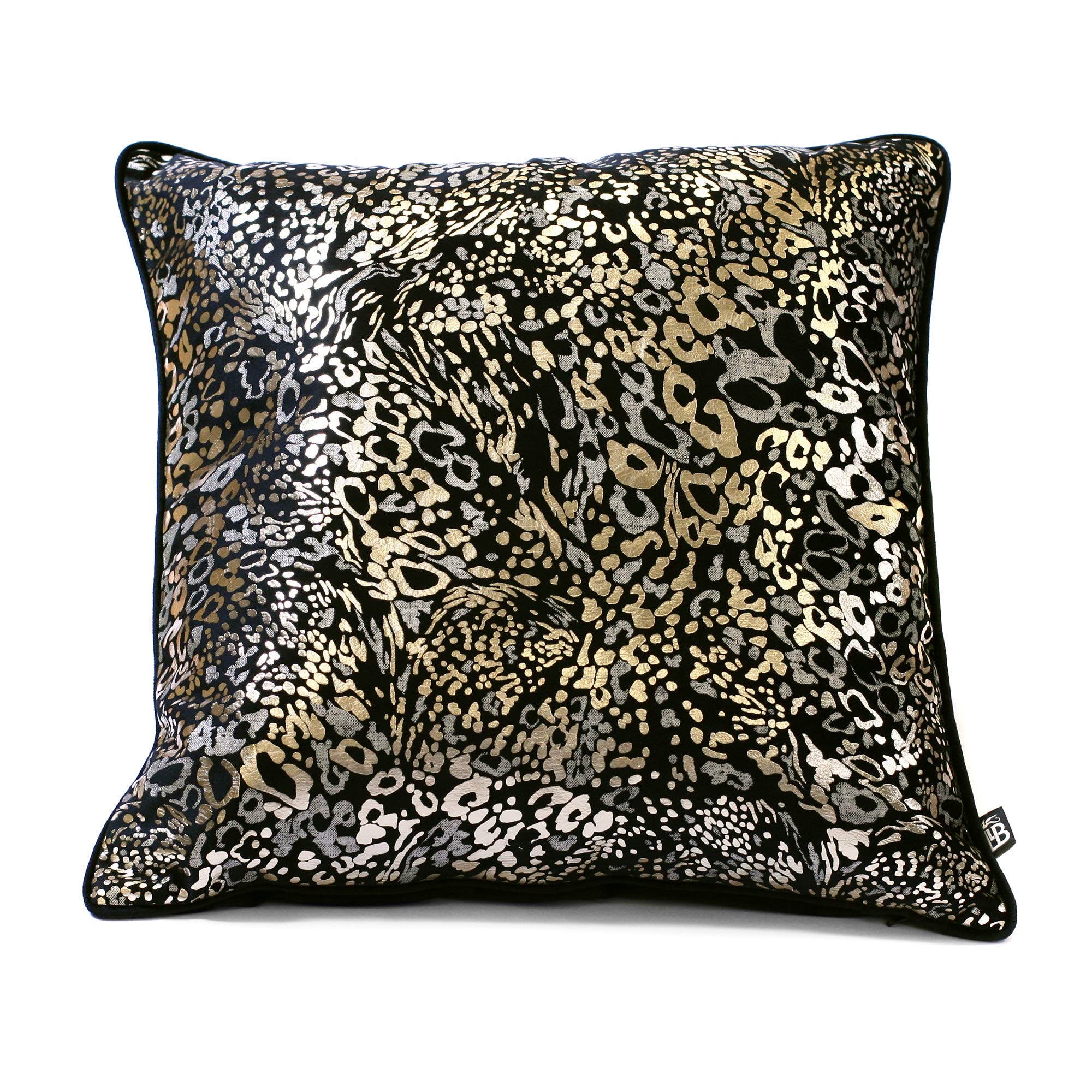 Laurence Llewelyn-Bowen - Animal - Luxury Velvet Filled Cushion - 43x43cm (17x17") in Black