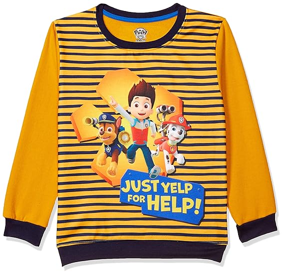 URBANPLAYERS Boys Fleece Sweatshirt (ESOS42256PPBSW_Mustard_07-08YRS)