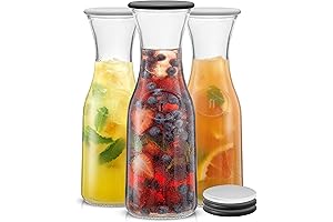 Glass Carafe with Lids. 3 Carafes for Mimosa Bar