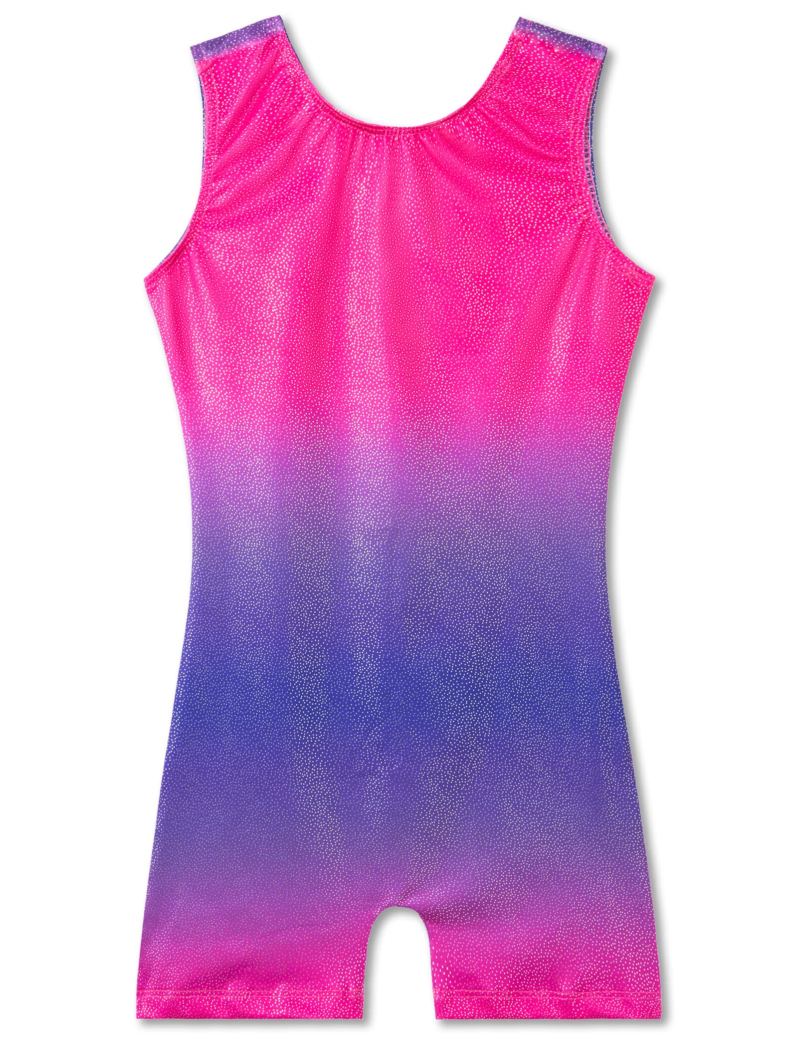 TENVDA Girls Gymnastics Leotards - Sparkly Colorful One-Piece Tumbling Outfit Size 2-12 Years
