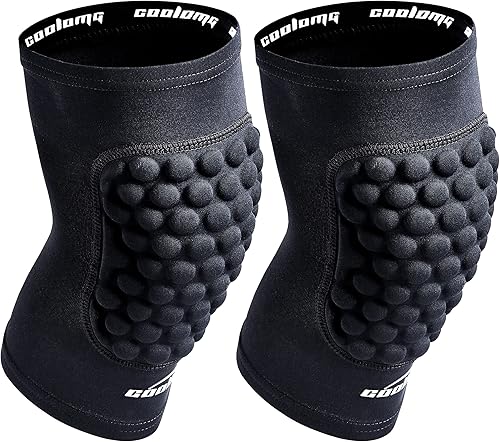 Miniatura 8 de COOLOMG Rodillera de Baloncesto para Niños, Jóvenes y Adultos, Manga de Rodilla de Compresión Antideslizante para Béisbol, Voleibol, Fútbol Burbuja